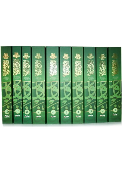 Elmalılı Muhammed Hamdi Yazır Hak Dini Kuran Dili Karton Kapak 10 Cilt Kuranı Kerim Tefsiri