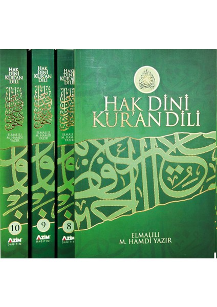 Elmalılı Muhammed Hamdi Yazır Hak Dini Kuran Dili Karton Kapak 10 Cilt Kuranı Kerim Tefsiri