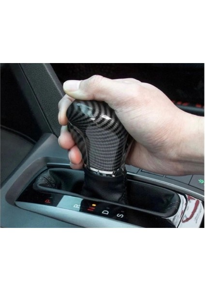 Honda Civic Fc5 Fk7 Için Uyumlu Karbon Desenli Vites Topuzu Anahtarlık Hediye 3'lü Set
