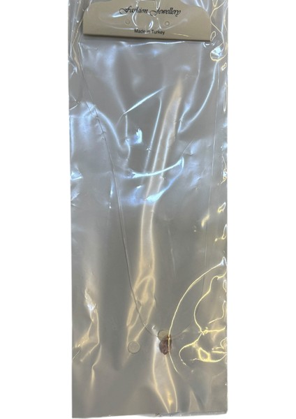 Gümüş Rodyumlu Kahve Renk Taşlı Hayalet Kolye fırsatları