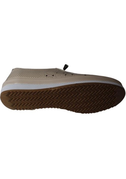 Yazkış Kadın Beyaz Ten Cilt Delikli Üzeri Lastik Bağcıklı Comfort Rahat Taban Günlük Babet fırsatları