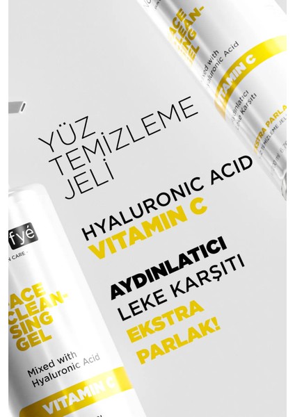C Vitamini & Hyaluronic Acid Aydınlatıcı, Leke Karşıtı Yüz Temizleme Jeli 200 ml