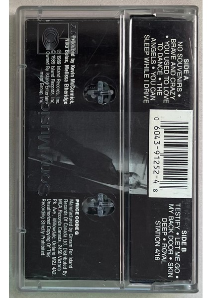 Melissa Etheridge Brave And Crazy Kaset (Orjinal Dönem Baskı)