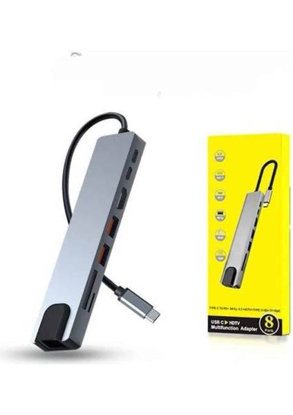 Çevirici Dönüştürücü Adaptör Macbook 3 In 1 Type-C To Hdmı USB 3.0