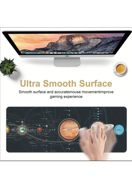 70X30 cm Galaksi Temalı Kaydırmaz Taban Speed Yüzey Oyuncu Mouse Pad Gaming fırsatları