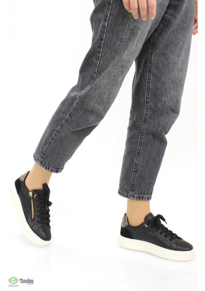 Kadın Spor Tarz Ortopedik Günlük Deri Fermuarlı Ayakkabı M26YA555 fiyatları