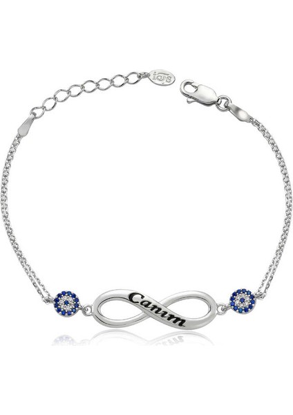 925 Ayar Gümüş Sonsuzluk Canım Yazılı Bileklik