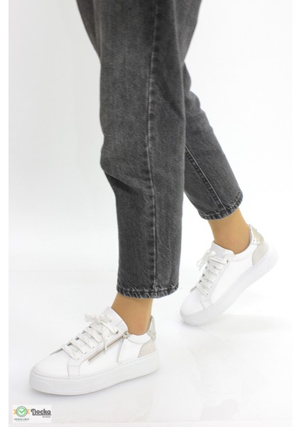 Kadın Spor Tarz Ortopedik Günlük Deri Fermuarlı Ayakkabı M26YA555 fiyatları