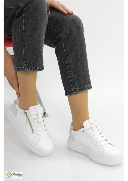 Kadın Spor Tarz Ortopedik Günlük Deri Fermuarlı Ayakkabı M26YA555 modelleri