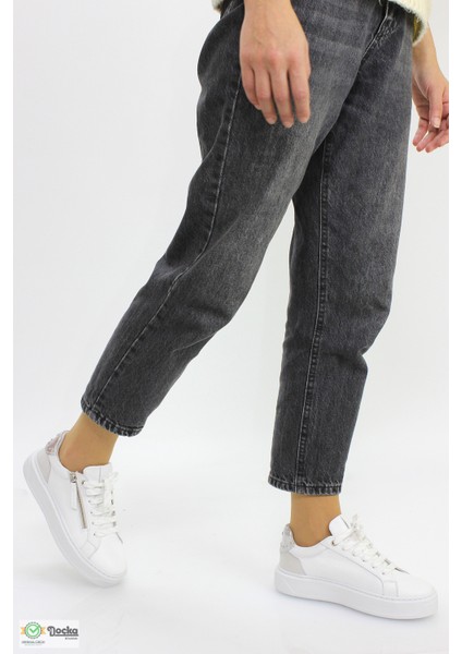 Kadın Spor Tarz Ortopedik Günlük Deri Fermuarlı Ayakkabı M26YA555 fırsatları