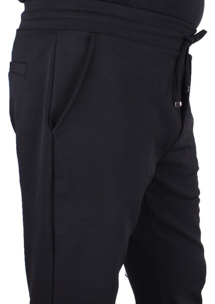 DMG23-619962 Siyah Normal Bel Dar Paça Jakarlı Erkek Pantolon