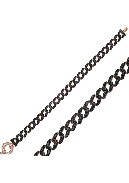 925 Ayar Gümüş Siyah Taşlı Gurmet Bileklik