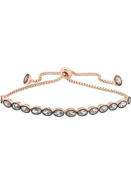 Gümüş Rose Oval Kesim Elmas Montür Asansör Bileklik indirimleri