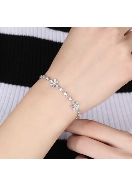 925 Ayar Gümüş Çiçek Bileklik fiyatları