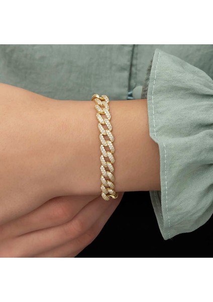 925 Ayar Gümüş Gold Taşlı Gurmet Bileklik fiyatları