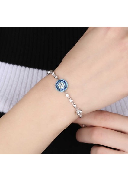 ​925 Ayar Gümüş Nazar Boncuklu Bileklik fiyatları