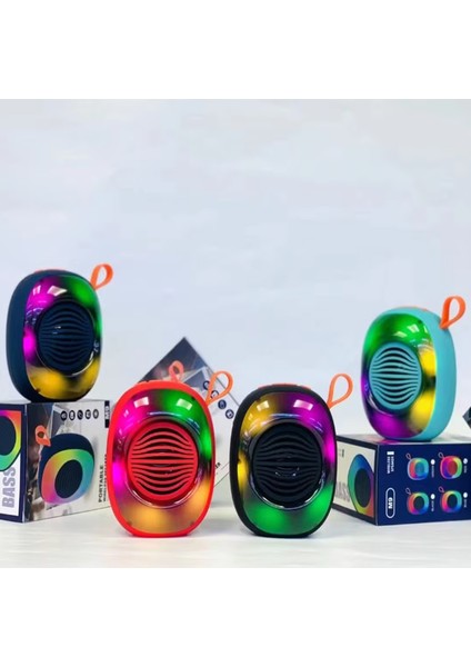 Kablosuz Bluetooth Hoparlör 5W Rgb LED Işıklı Speaker Ses Bombası 1200 Mah Güçlü Ses Kalitesi indirimleri