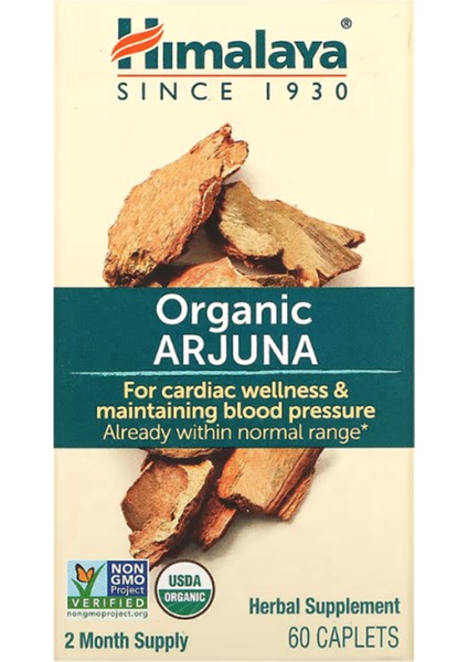 Himalaya, Organic Arjuna 60 Caplets