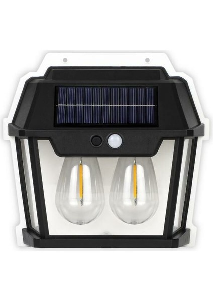 PT-2992 Solar Karanlık ve Hareket Sensörlü LED Duvar Lambası 18650 Pilli