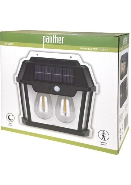 PT-2992 Solar Karanlık ve Hareket Sensörlü LED Duvar Lambası 18650 Pilli fırsatları