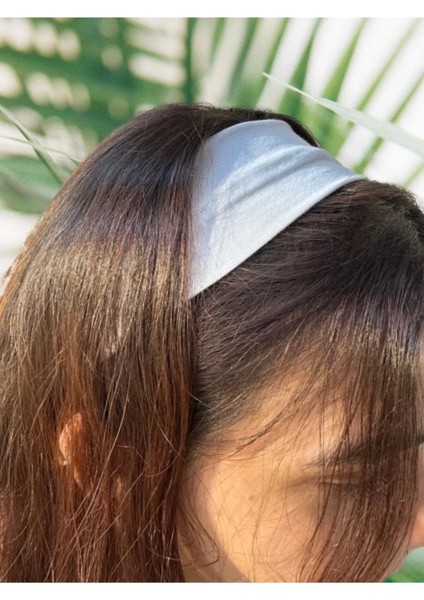 Penye Sporcu Bandı Saç Kafa Bandanası 2 Adet Yoga Ter Bandı Beyaz fiyatları