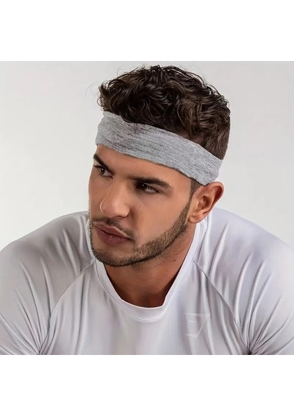 Penye Sporcu Bandı Saç Kafa Bandanası 2 Adet Yoga Ter Bandı Beyaz fırsatları