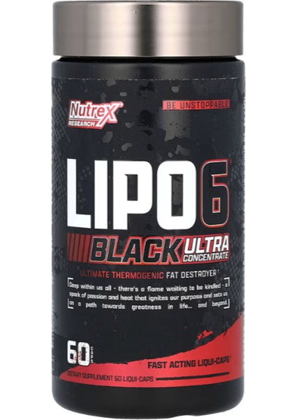 Research Lipo-6 Black Ultra Concentrate Thermogenic Energizing Fat Burner Energy & Intense Focus 60 Capsul.orj Usa..avrupa Değil!!