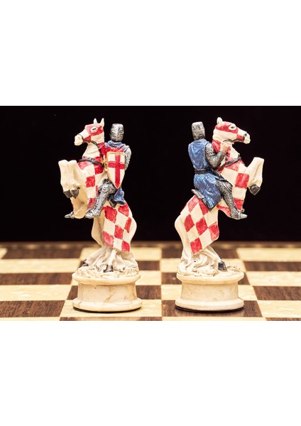 Osmanlı-Ingiliz Temalı Lüks Santranç Figürleri Orta Boy Şah 8 cm (Sadece Figür)