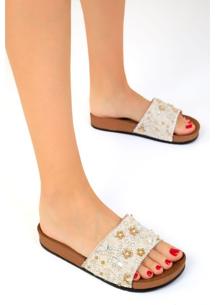 Beyaz Kadın Terlik 19453