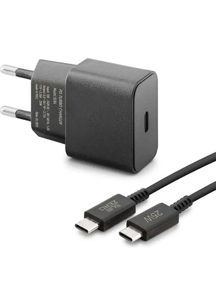 Samsung Galaxy S21 Fe Uyumlu Type-C Şarj Aleti 25W Süper Hızlı Şarj Pd 3.0