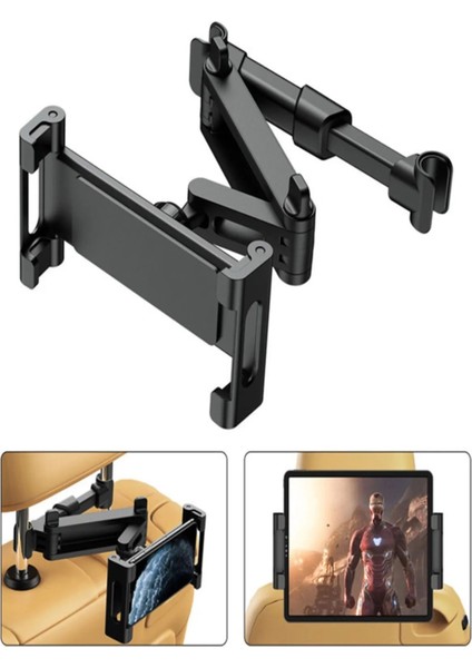 Araç Içi Telefon Tutucu Araba Arka Koltuk Tablet Standı Uzayabilen Mesafe Açı Ayarlı Telefon Standı modelleri