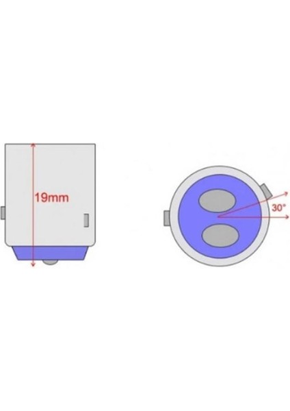 10 Adet 12V P21/5W Çift Duy Yakın Tırnak Ampul BAZ15D