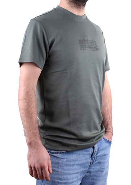 DMG23-211676 Haki Günlük Bisiklet Yaka Erkek Tişört