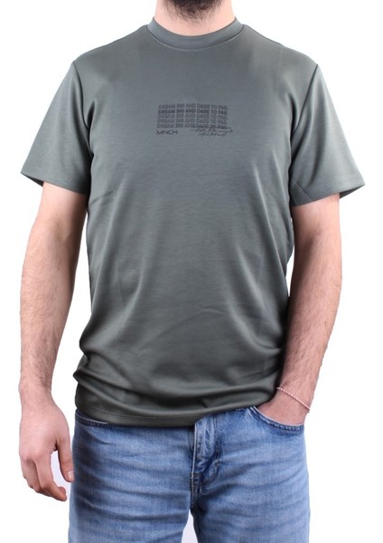 DMG23-211676 Haki Günlük Bisiklet Yaka Erkek Tişört fiyatları