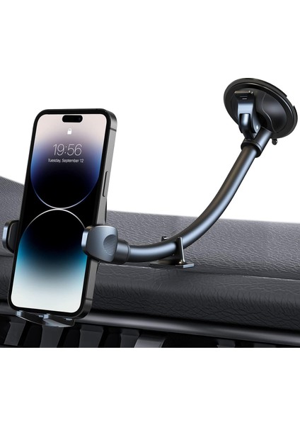 Araç Içi Telefon Tutucu Uzayan Telefon Tutucu Cam ve Torpido Ekstra Uzun Titreme Önleyici Destekli