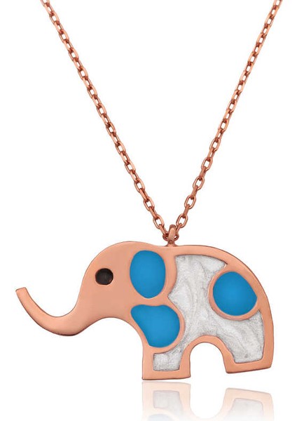 925 Ayar Gümüş Fil Bayan Gümüş Kolye