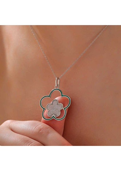 925 Ayar ​gümüş Çiçek Desenli Kadın Kolye fiyatları