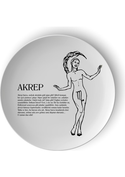 Akrep Burcu Porselen Tabak