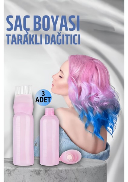 Saç Boyası Eşit Dağıtım Taraklı Şişe Doldurulabilir Aplikatör 3 Adet 721559