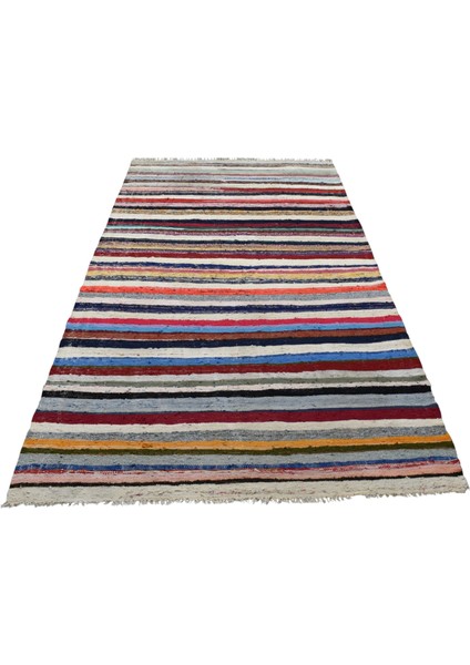 El Dokuma Pamuklu Anadolu Yörük Kilimi 0079 - Yeni - Çok Renkli fiyatları