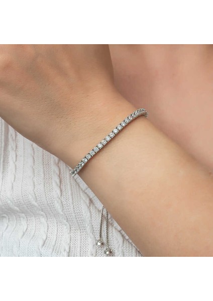 Gümüş Su Yolu Asansörlü Kadın Bileklik modelleri