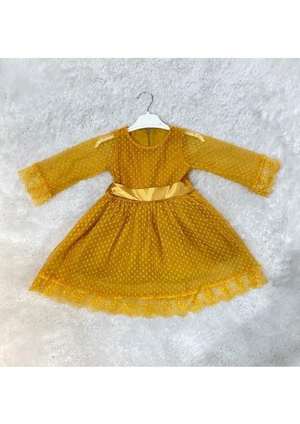 Dantelli Tül Elbise Kız Çocuk - Bebek