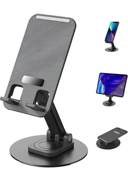 Telefon Tutucu Katlanabilir Masa Üstü Metal Ayaklı Telefon Tutucu