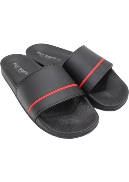 S263.050 Erkek Havuz ve Günlük Yazlık Terlik Siyah - Kırmızı