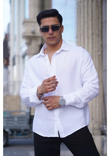 Keten Italyan Kesim Özel Kalıp Erkek Düz Gömlek Likralı Terletme Yapmaz fiyatları