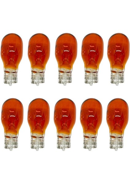 10 Adet 12V T15 W16W Dipsiz Standart Ampul Turuncu
