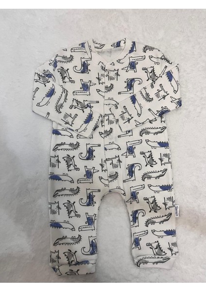 Ekru Timsah Manşetli Bebek Tulum fiyatları