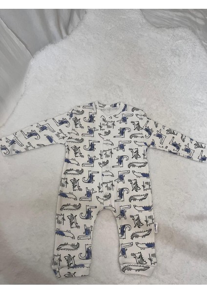 Ekru Timsah Manşetli Bebek Tulum fırsatları