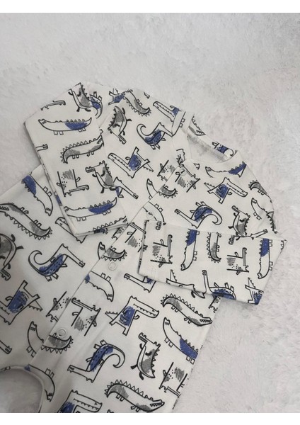 Ekru Timsah Manşetli Bebek Tulum indirimleri