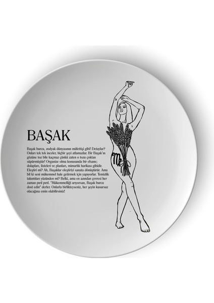 Başak Burcu Porselen Tabak
